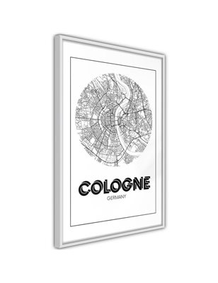 Poster  City Map: Cologne (Round)